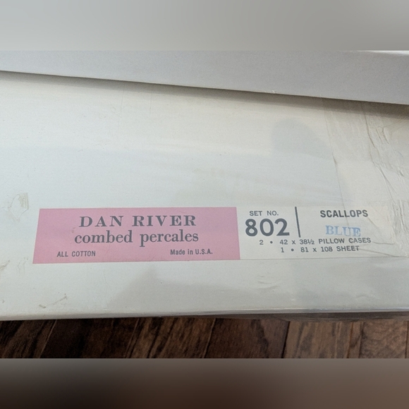 Vintage Dan River  Cotton Made In The USA Sheet & 2 Pillow Cases - Picture 4 of 9